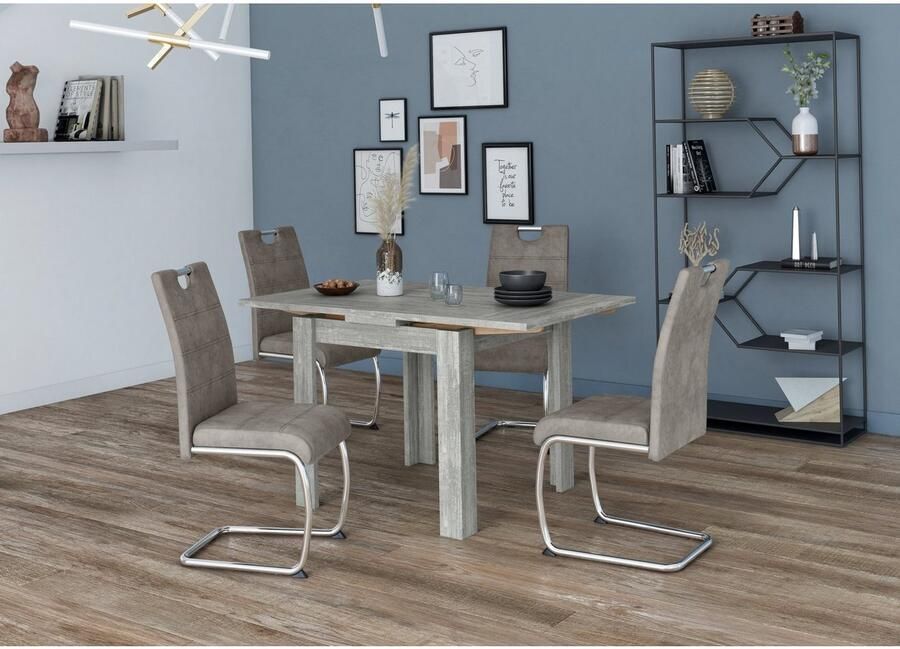 HELA Vrijdragende stoel Flora eetkamerstoelen Vrijdragende stoel set: 1 2 of 4 stuks hoog zitcomfort - Foto 12