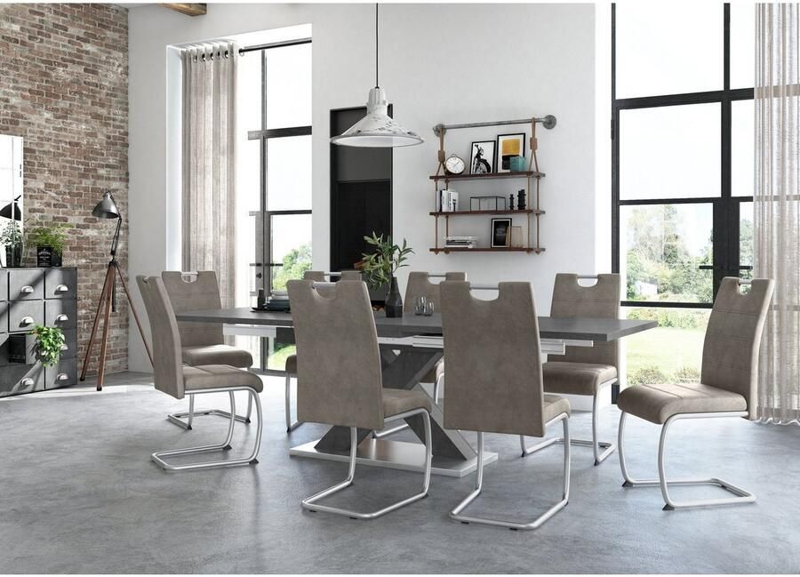 HELA Vrijdragende stoel Flora eetkamerstoelen Vrijdragende stoel set: 1 2 of 4 stuks hoog zitcomfort - Foto 13