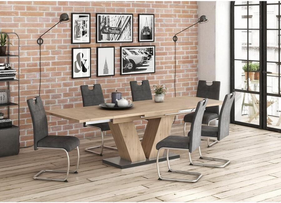 HELA Vrijdragende stoel Flora eetkamerstoelen Vrijdragende stoel set: 1 2 of 4 stuks hoog zitcomfort - Foto 15