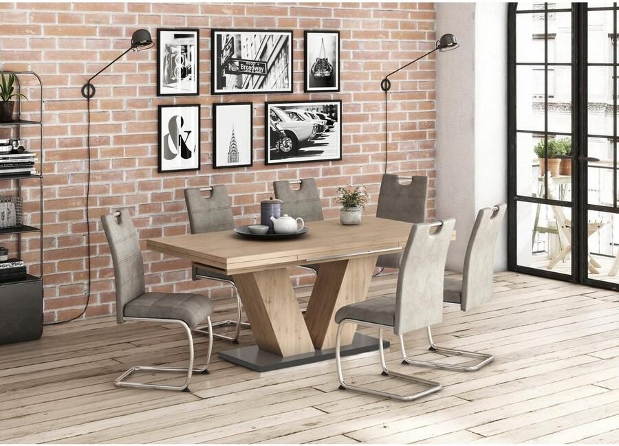 HELA Vrijdragende stoel Flora eetkamerstoelen Vrijdragende stoel set: 1 2 of 4 stuks hoog zitcomfort - Foto 16