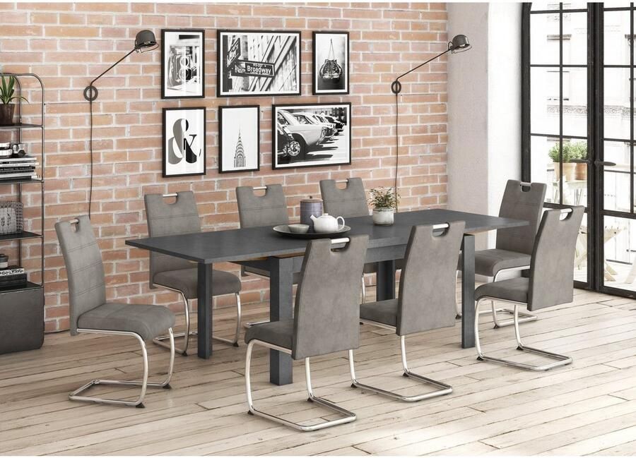 HELA Vrijdragende stoel Flora eetkamerstoelen Vrijdragende stoel set: 1 2 of 4 stuks hoog zitcomfort - Foto 17