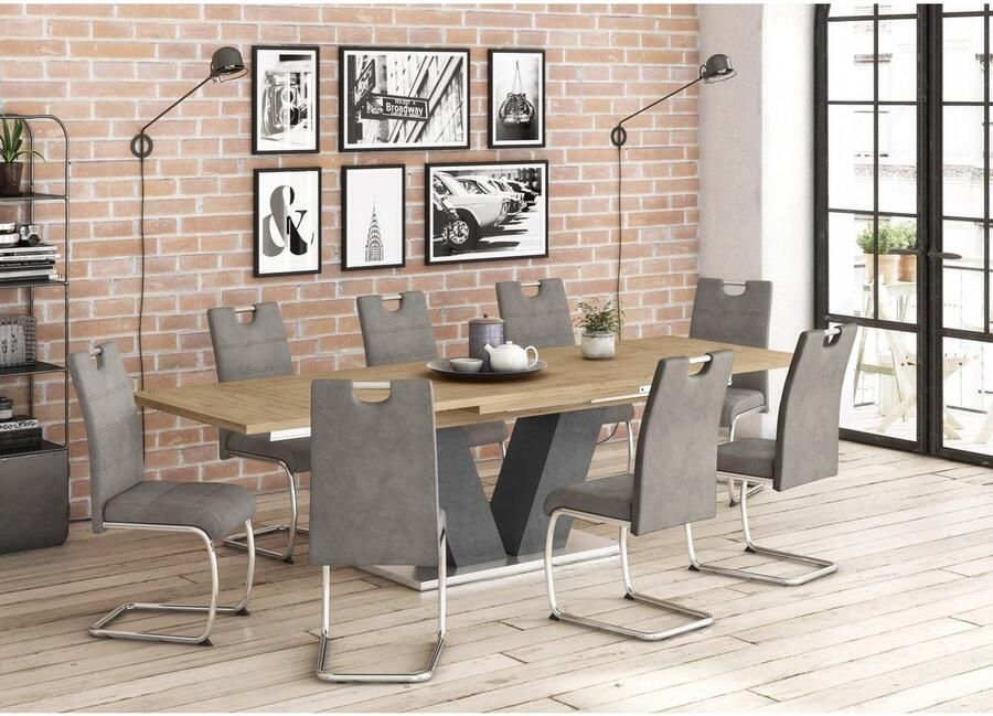 HELA Vrijdragende stoel Flora eetkamerstoelen Vrijdragende stoel set: 1 2 of 4 stuks hoog zitcomfort - Foto 19