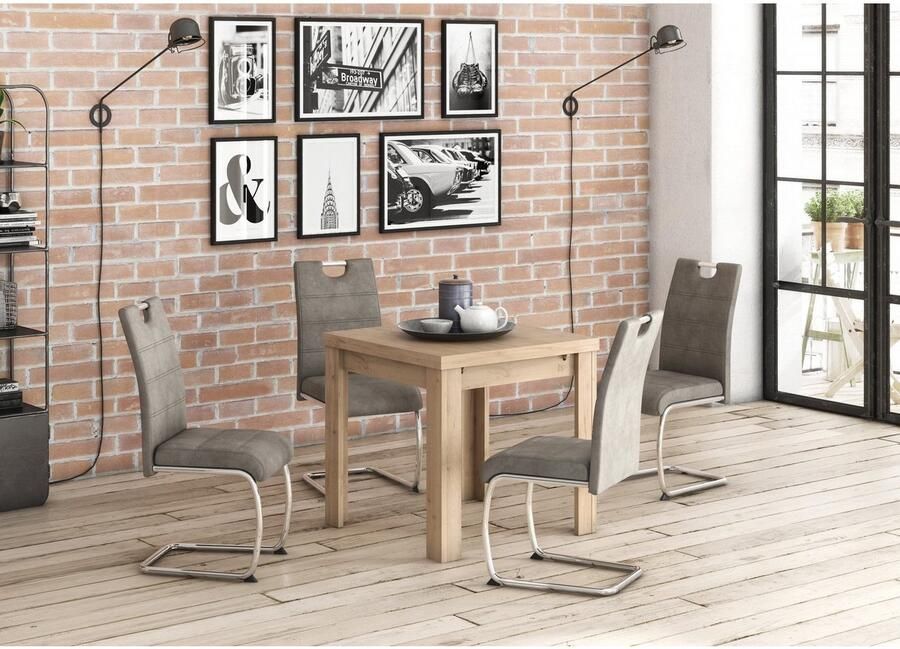 HELA Vrijdragende stoel Flora eetkamerstoelen Vrijdragende stoel set: 1 2 of 4 stuks hoog zitcomfort - Foto 20