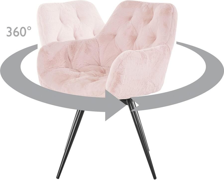 HELA Vrijdragende stoel Flora eetkamerstoelen Vrijdragende stoel set: 1 2 of 4 stuks hoog zitcomfort - Foto 4