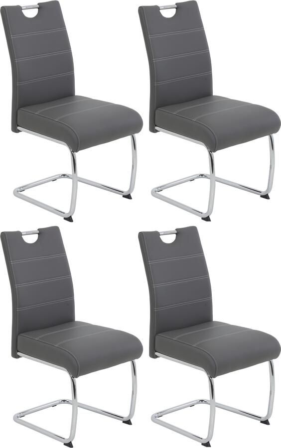 HELA Vrijdragende stoel FLORA vrijhangende stoel met handvat 140kg belastbaar (set) - Foto 3