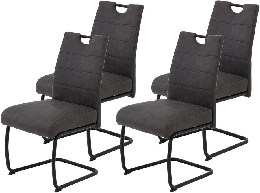 HELA Vrijdragende stoel FLORA vrijhangende stoel met handvat 140kg belastbaar (set) - Foto 6