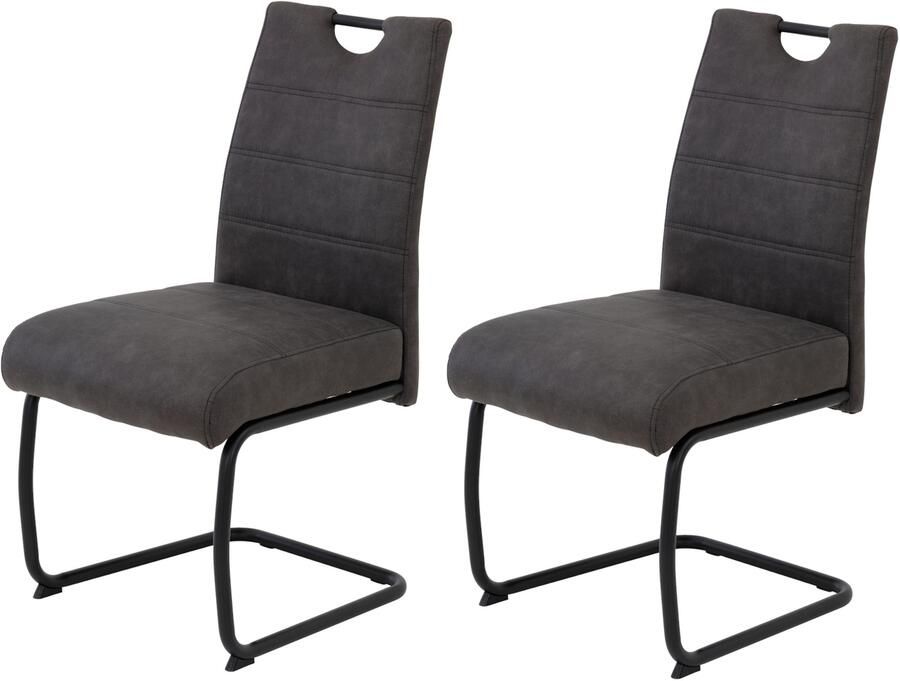 HELA Vrijdragende stoel FLORA vrijhangende stoel met handvat 140kg belastbaar (set) - Foto 6