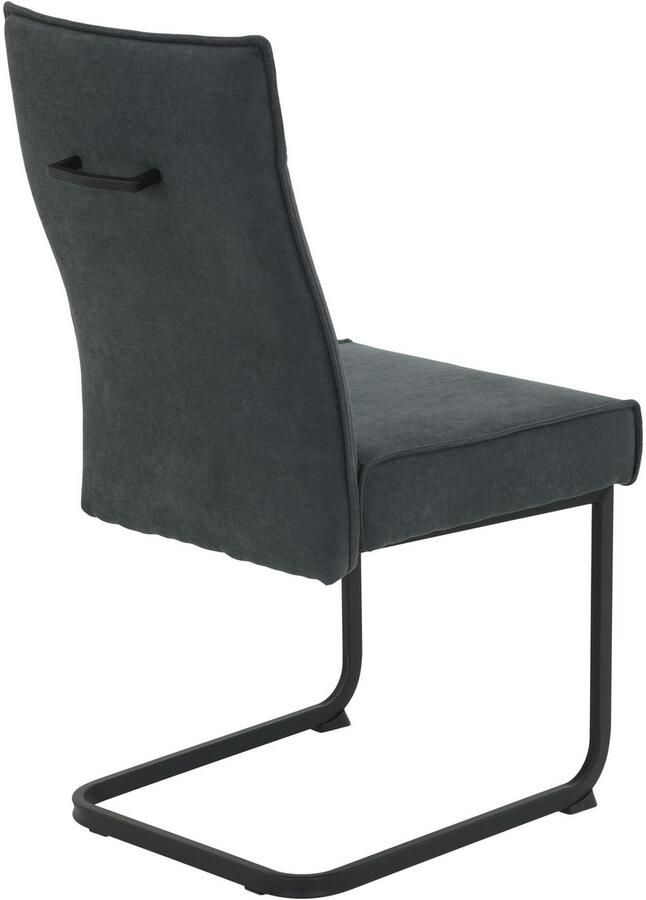 HELA Vrijdragende stoel KAREN eetkamerstoel XL-breedte comfortzit pocketvering greep 140kg belastbaar (set 4 stuks)