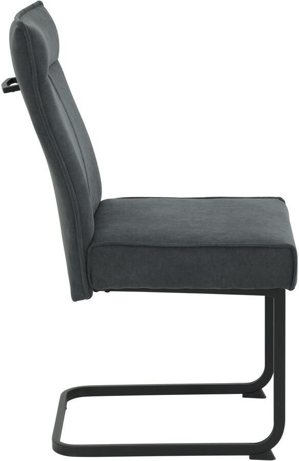 HELA Vrijdragende stoel KAREN eetkamerstoel XL-breedte comfortzit pocketvering greep 140kg belastbaar (set 4 stuks) - Foto 3