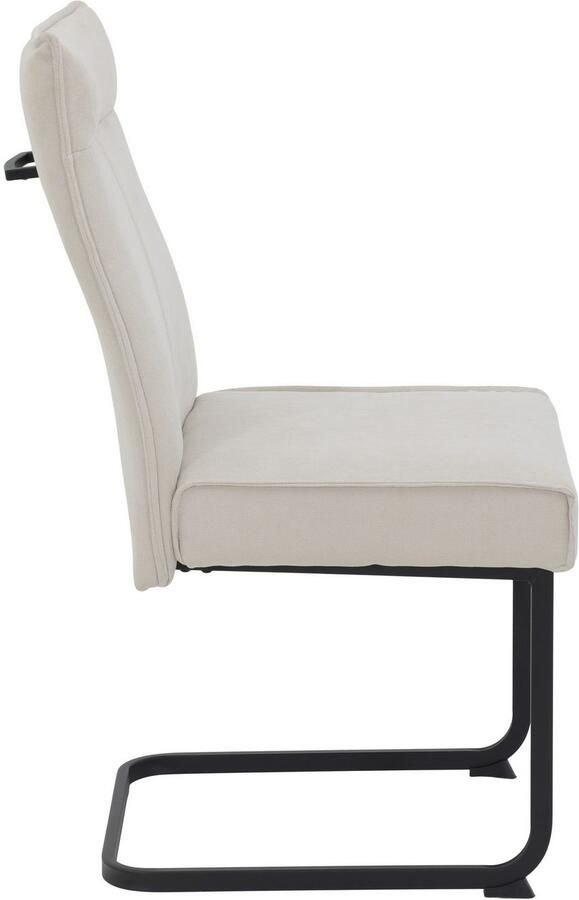 HELA Vrijdragende stoel KAREN eetkamerstoel XL-breedte comfortzit pocketvering greep 140kg belastbaar (set 4 stuks) - Foto 4