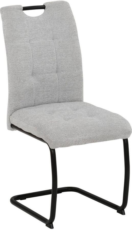 HELA Vrijdragende stoel LEONA eetkamerstoel Keukenstoel voor de eettafel in teddy-look (set) - Foto 10