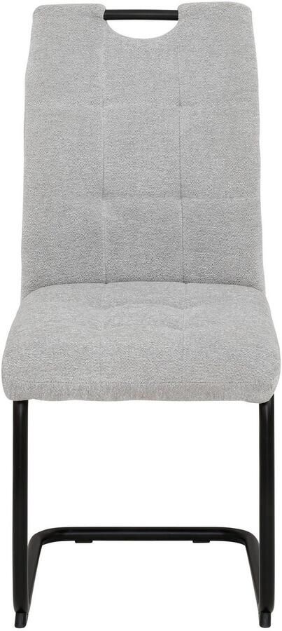 HELA Vrijdragende stoel LEONA eetkamerstoel Keukenstoel voor de eettafel in teddy-look (set) - Foto 11