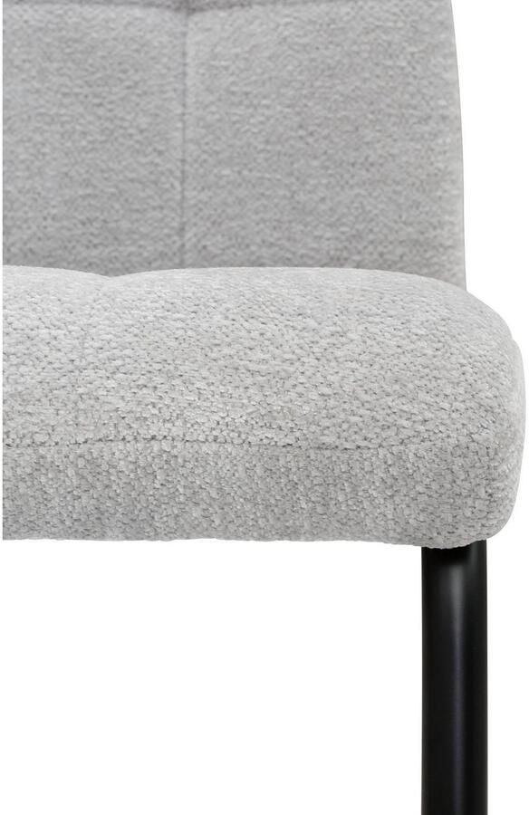 HELA Vrijdragende stoel LEONA eetkamerstoel Keukenstoel voor de eettafel in teddy-look (set) - Foto 5