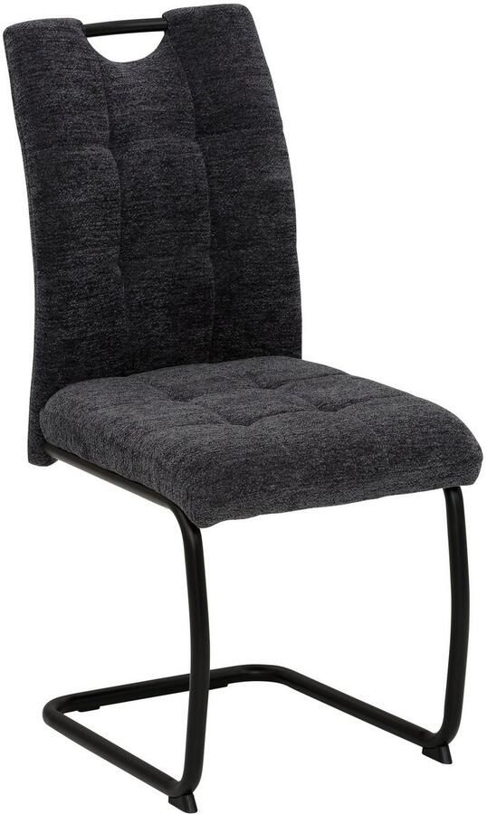 HELA Vrijdragende stoel LEONA eetkamerstoel Keukenstoel voor de eettafel in teddy-look (set) - Foto 9