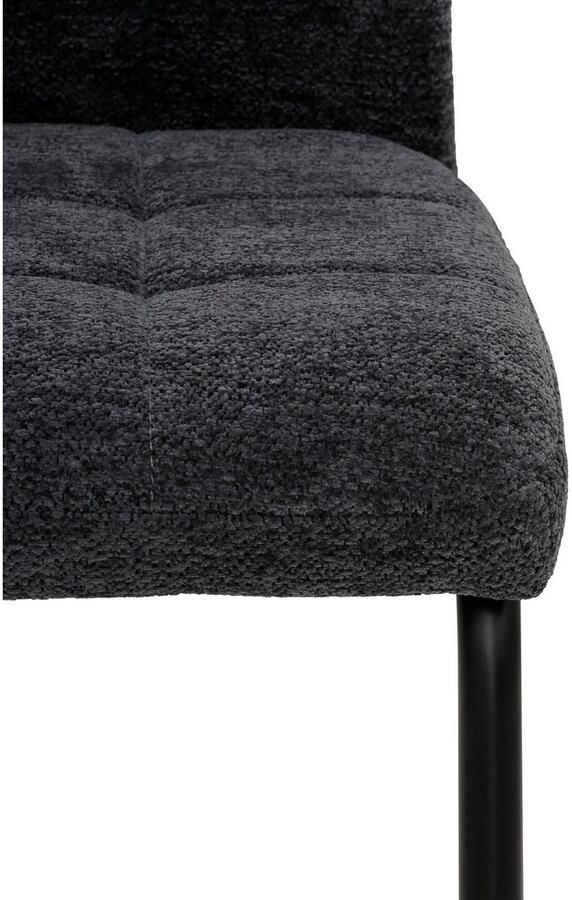 HELA Vrijdragende stoel LEONA eetkamerstoel Keukenstoel voor de eettafel in teddy-look (set) - Foto 5