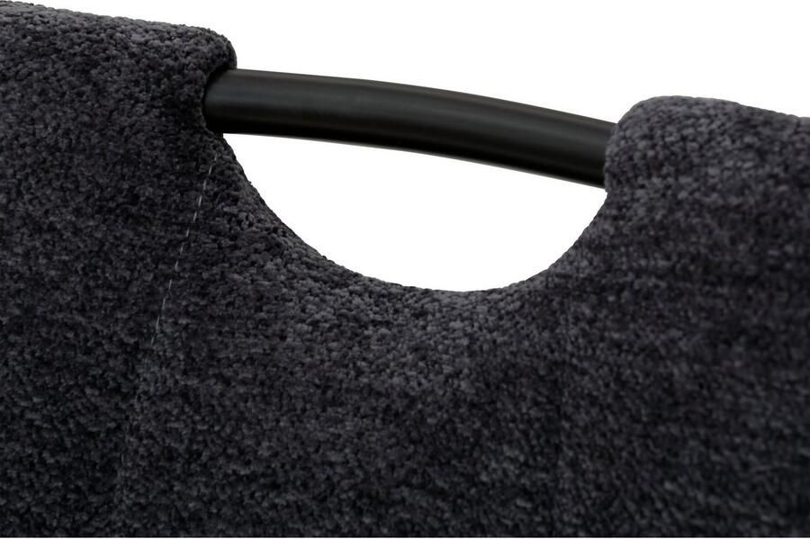 HELA Vrijdragende stoel LEONA eetkamerstoel Keukenstoel voor de eettafel in teddy-look (set) - Foto 4