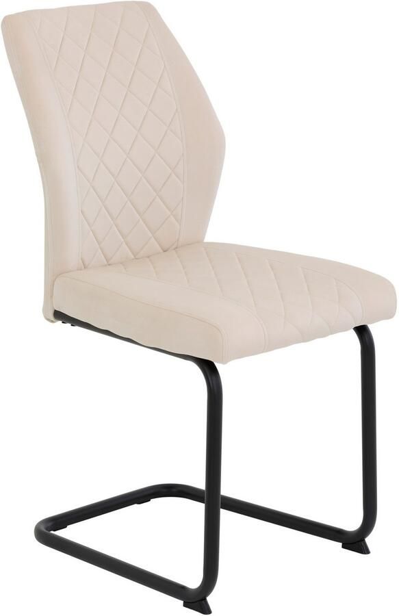 HELA Vrijdragende stoel Vrijhangende DALLAS stoel 140kg belastbaar met ruitvormige stiknaad (set) - Foto 2