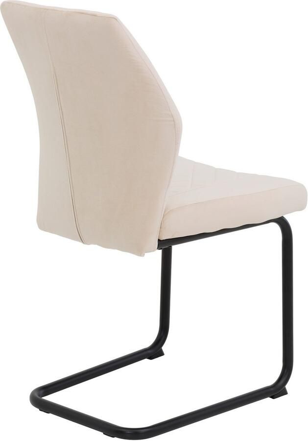 HELA Vrijdragende stoel Vrijhangende DALLAS stoel 140kg belastbaar met ruitvormige stiknaad (set)