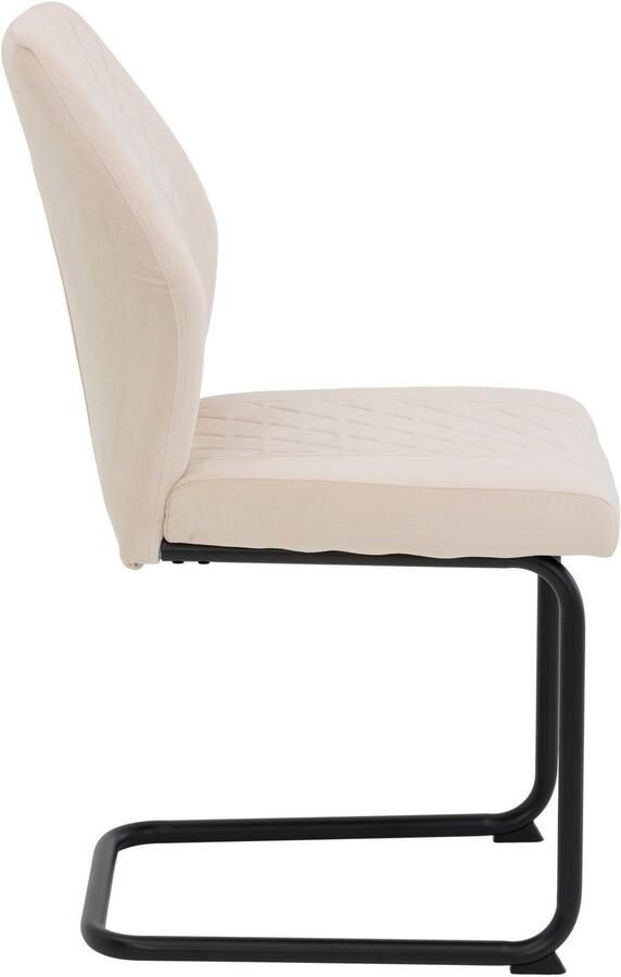 HELA Vrijdragende stoel Vrijhangende DALLAS stoel 140kg belastbaar met ruitvormige stiknaad (set) - Foto 3