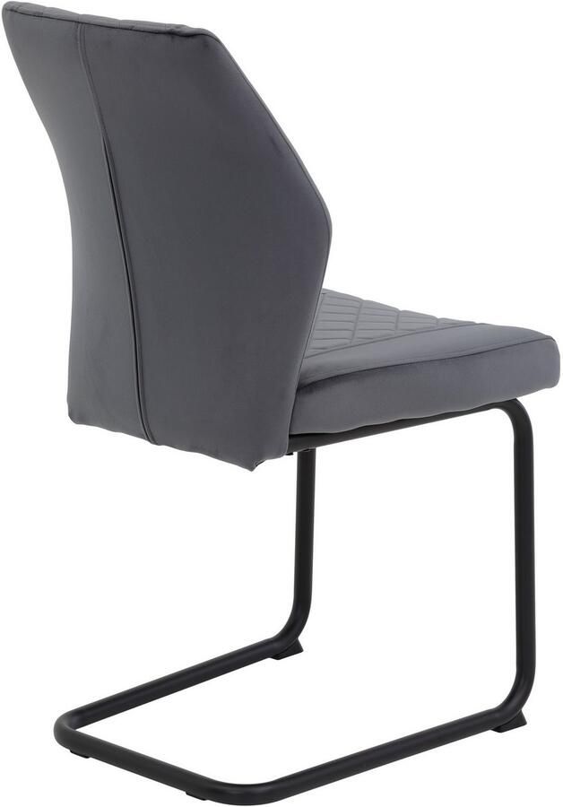 HELA Vrijdragende stoel Vrijhangende DALLAS stoel 140kg belastbaar met ruitvormige stiknaad (set)