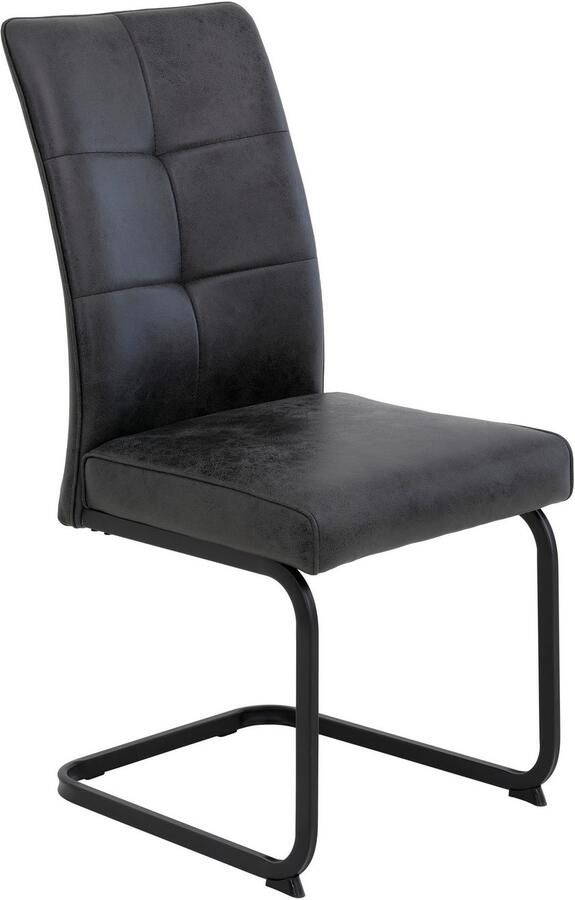 HELA Vrijdragende stoel Vrijhangende TOLEDO stoel met comfortzitting gevoerd microvezel bekleding (set) - Foto 2