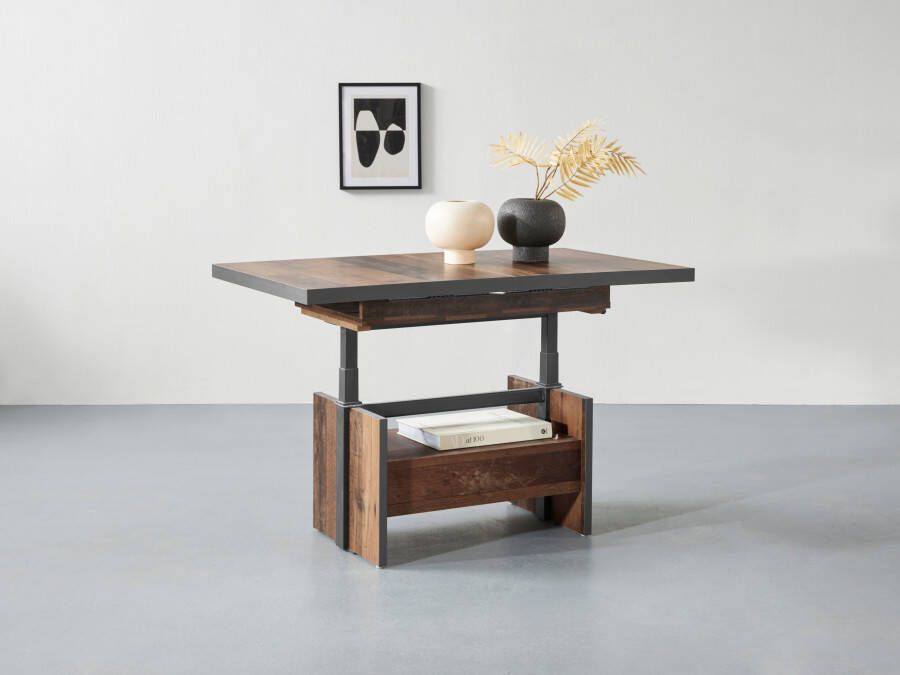 HELA Salontafel Noah uittrekbaar en in hoogte verstelbaar met lade vintage-look - Foto 15