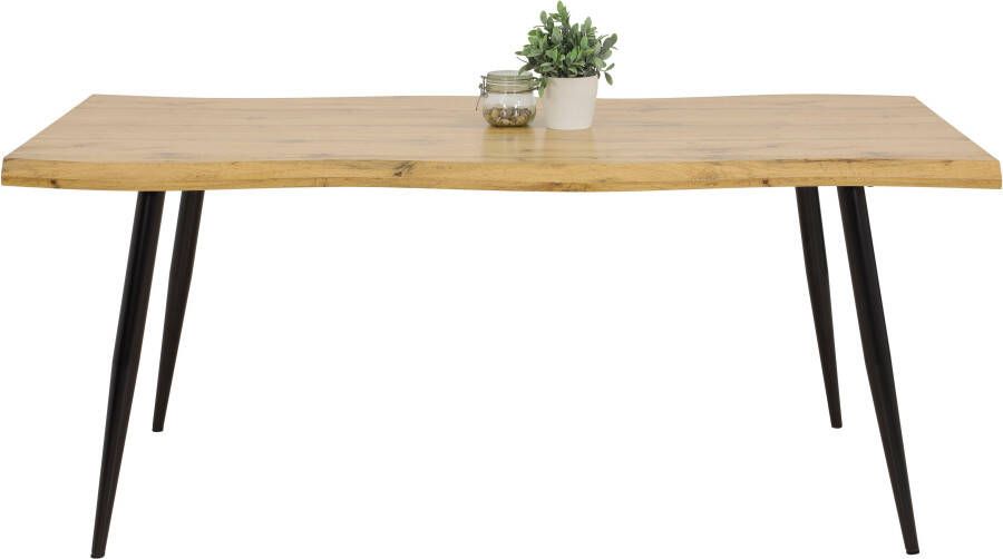Hela EMOB Eettafel Brihanne 180x100 cm-boomrand Keukentafels Bruin Melamine; MDF; Metaal Keukentafels Op voorraad - Foto 5