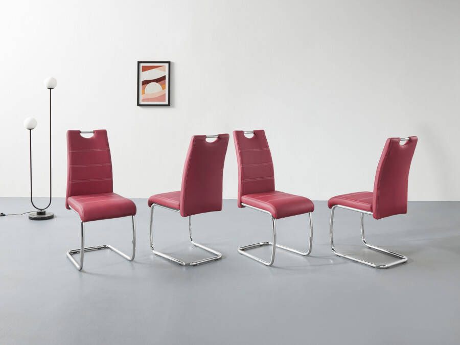 HELA Vrijdragende stoel Flora eetkamerstoelen Vrijdragende stoel set: 1 2 of 4 stuks hoog zitcomfort - Foto 15