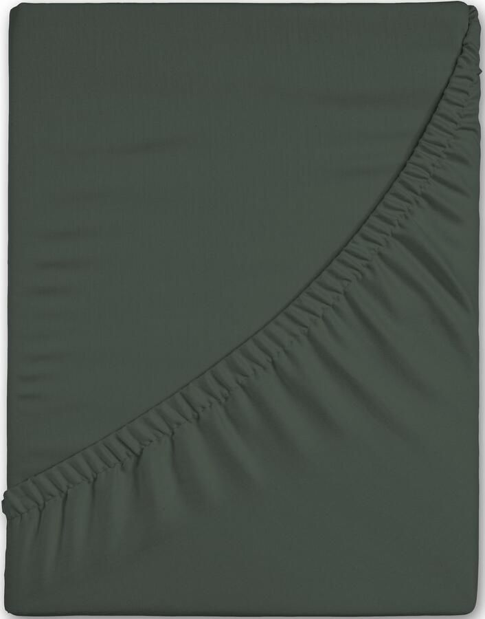 Hip Hoeslaken in mt. 90x200 140x200 of 180x200 cm 100% katoen mako-satijn rondom elastiek tot 25 cm hoogte (1 stuk) - Foto 3