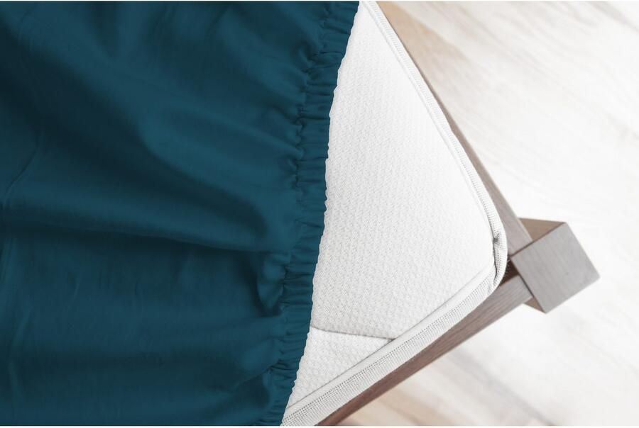 Hip Hoeslaken in mt. 90x200 140x200 of 180x200 cm 100% katoen mako-satijn rondom elastiek tot 25 cm hoogte (1 stuk) - Foto 4