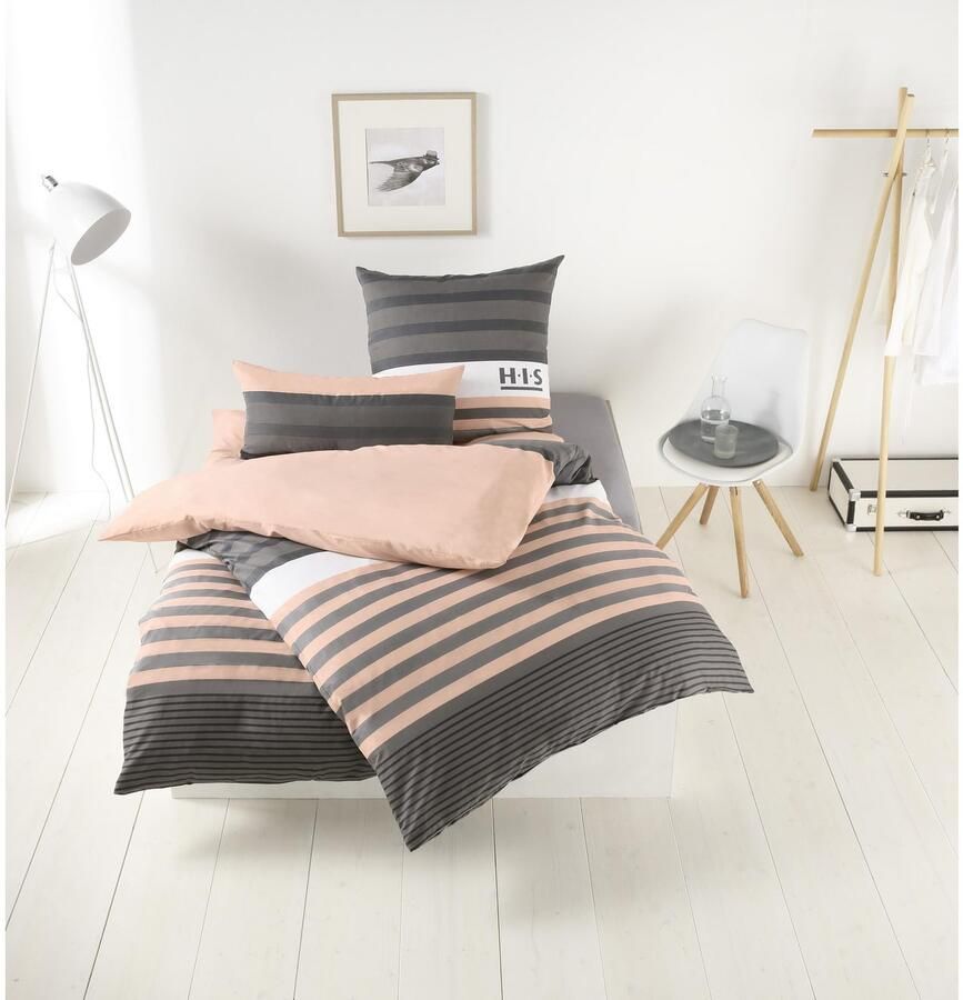 H.I.S Beddengoed Majoran gestreept beddengoed in verschillende kwaliteiten - Foto 5