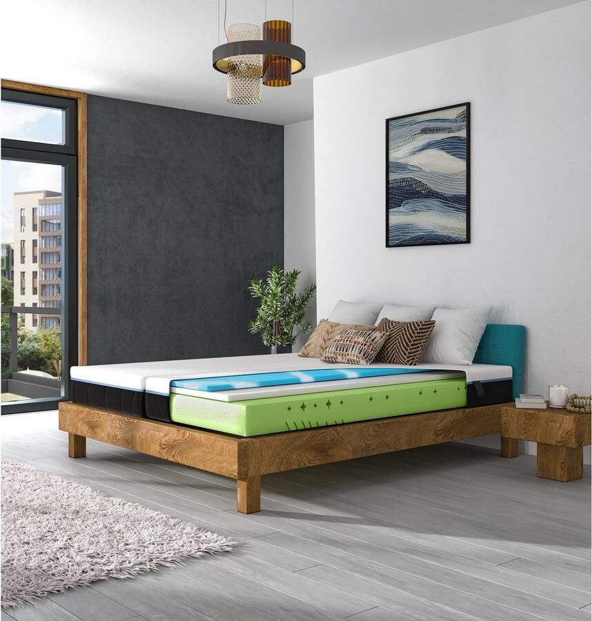 Hn8 Schlafsysteme Koudschuimmatras Royal Visco Schoudercomfortzone en GelTouch-laag voor optimale lichaamsaanpassing hoogte 25 cm - Foto 2