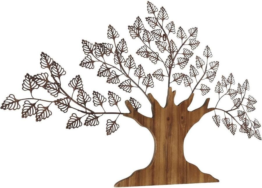 HOFMANN LIVING AND MORE Sierobject voor aan de wand Boom Materiaalmix van metaal en hout - Foto 3