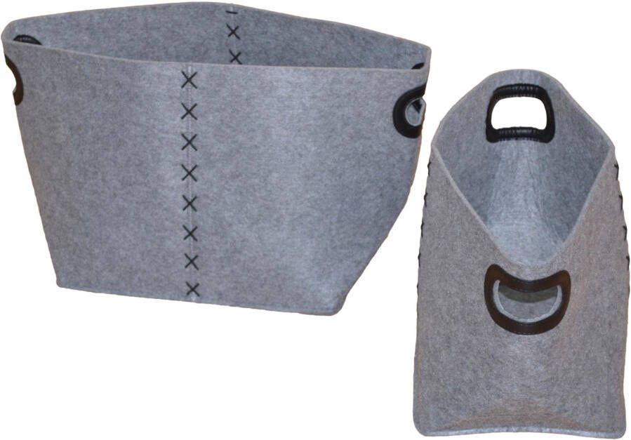 HOFMANN LIVING AND MORE Organizer Opbergmand 2-delig mandenset in viltlook (set 2-delig) - Foto 2