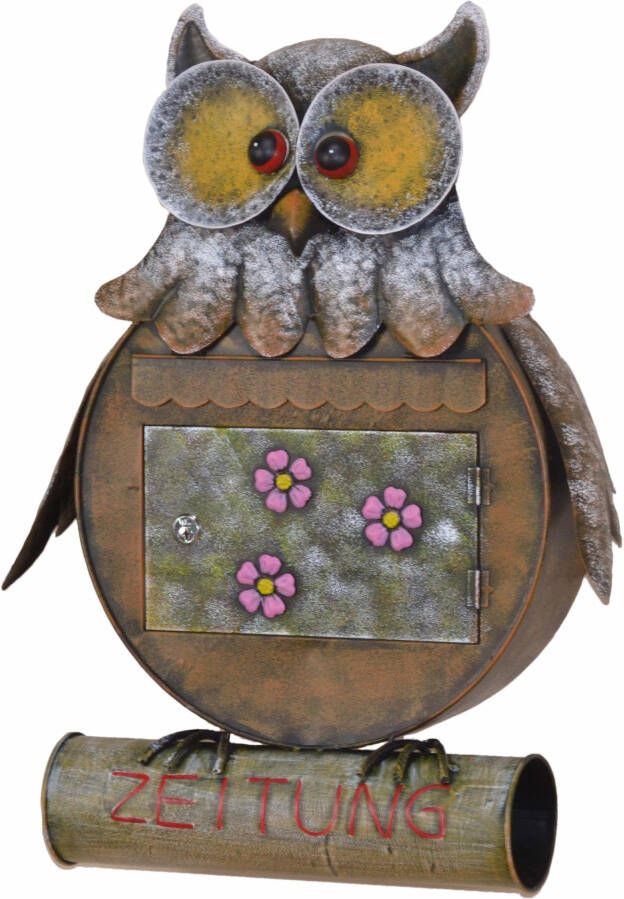 HOFMANN LIVING AND MORE Wandbrievenbus Uil van metaal voor de beschutte plekken buiten - Foto 2