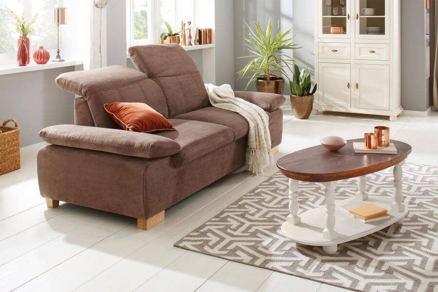 Home affaire 2 5-zitsbank Bergamo multifunctionele bank elegant en comfortabel met verstelbare armleuning en rugleuning binnenvering