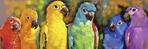Home affaire Artprint op linnen Automatic9751: papegaaien 120 40 cm