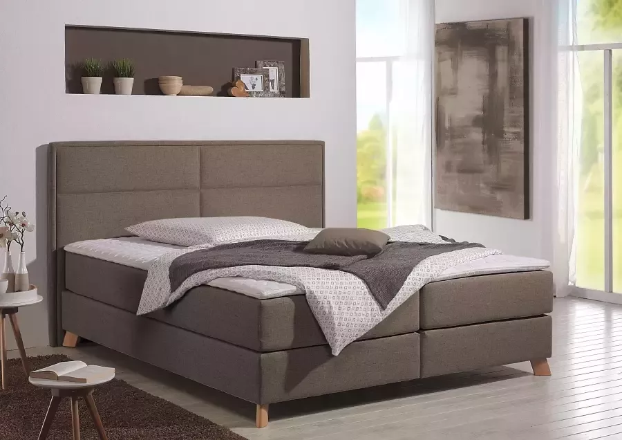Home affaire Boxspring Caria in 5 breedten 3 matrassen-uitvoeringen 2 hardheden topmatras