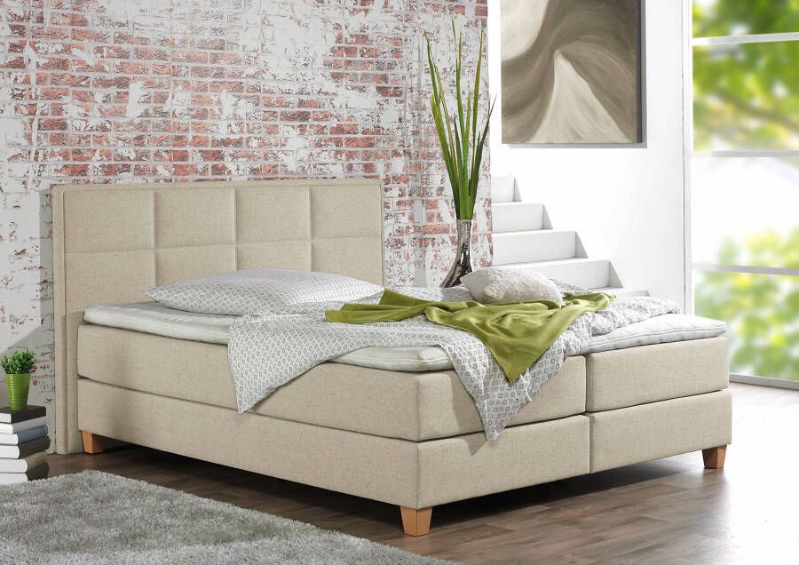 Home affaire Boxspring Casey in 5 breedten 3 uitvoeringen 2 hardheden stiksels topmatras - Foto 1