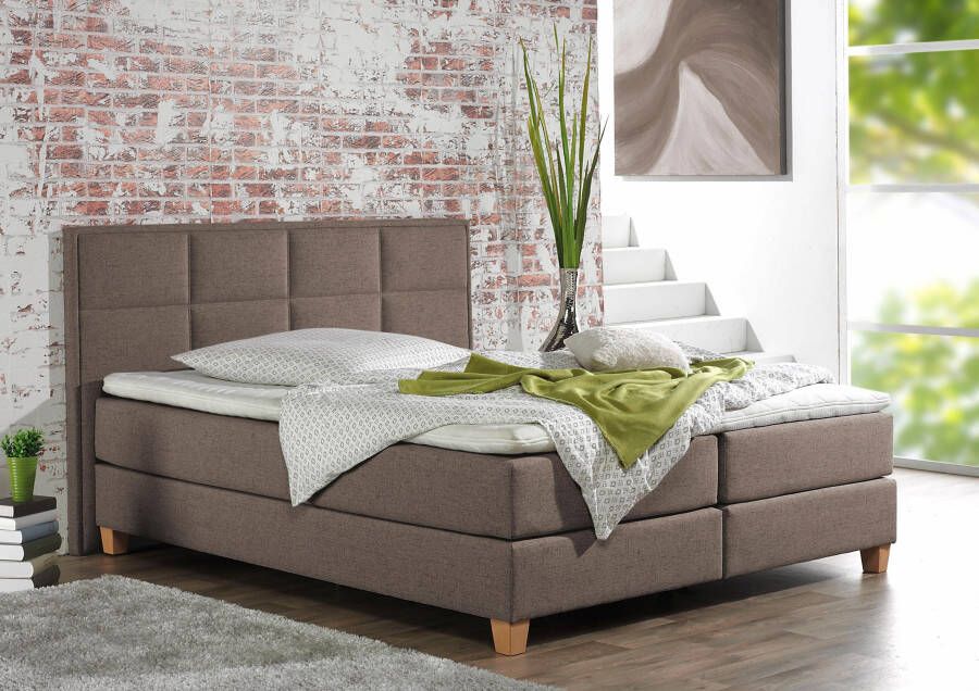 Home affaire Boxspring Casey in 5 breedten 3 uitvoeringen 2 hardheden stiksels topmatras - Foto 1
