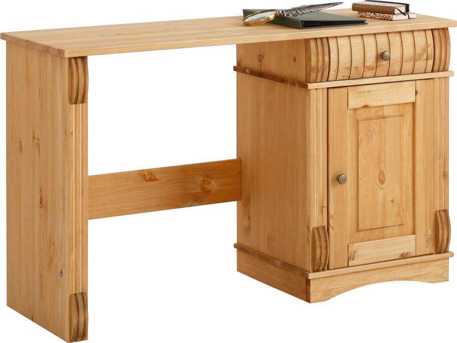 Home affaire Bureau Teresa Massief houten tafel in landhuisstijl