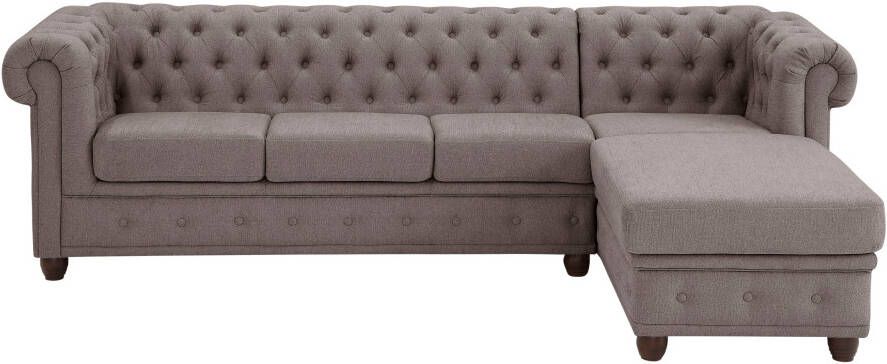 Home affaire Chesterfield-bank New Castle hoogwaardige capitonnage in chesterfield-design bxdxh: 255(171x72)