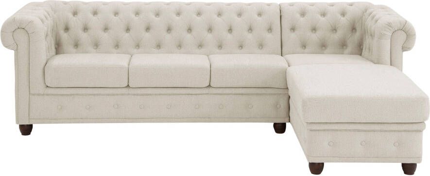 Home affaire Chesterfield-bank New Castle hoogwaardige capitonnage in chesterfield-design bxdxh: 255(171x72)