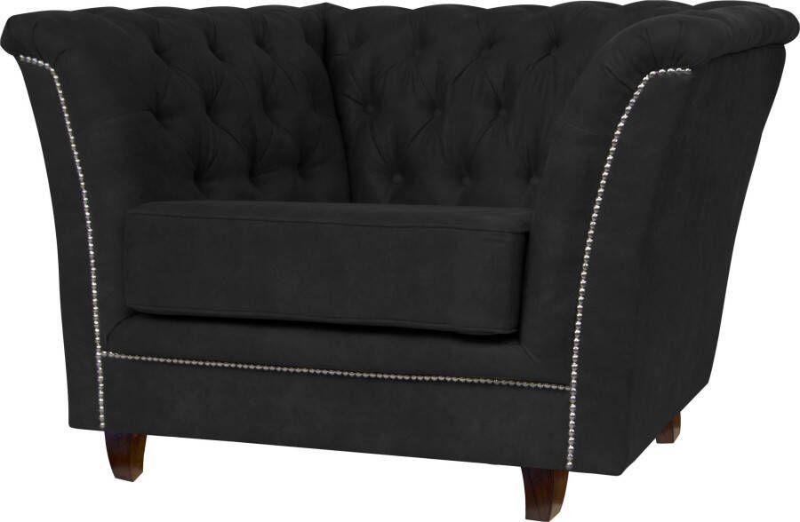 Home affaire Chesterfield-fauteuil Derby Sessel passend bij de bekleding 'derby' met sierstuds en capitonnage - Foto 7