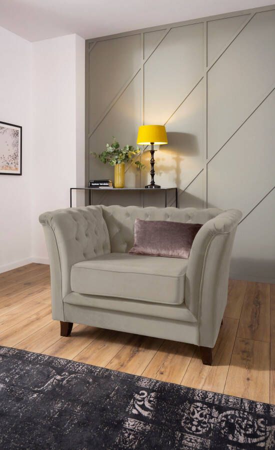 Home affaire Chesterfield-fauteuil Dover Sessel passend bij de 'dover'-serie met capitonnage en losse kussens - Foto 8