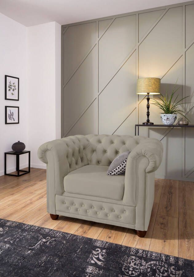 Home affaire Chesterfield-fauteuil New Castle hoogwaardige capitonnage bxdxh: 104x86x72 cm