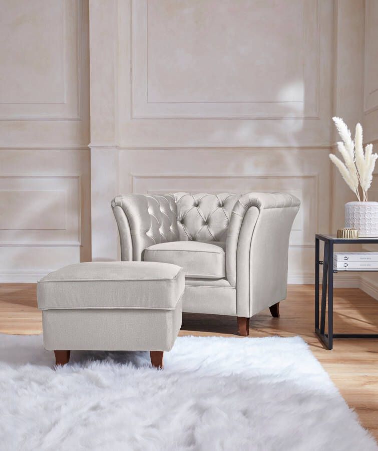 Home affaire Chesterfield-fauteuil Reims met echte chesterfield-capitonnage uitstekende verwerking - Foto 9