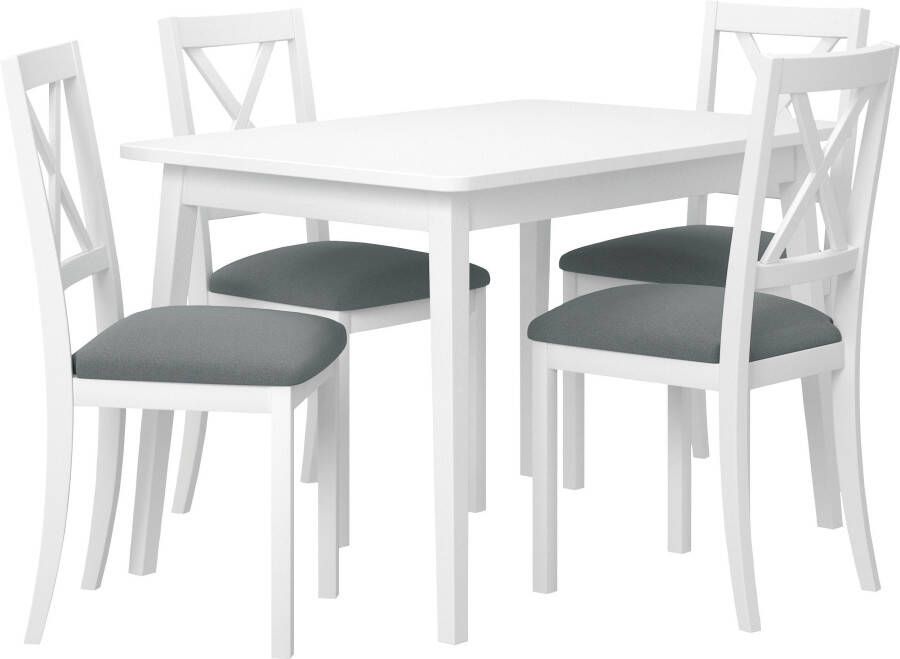 Home affaire Eethoek Aldo Olivia bestaand uit eettafel aldo breedte 120 cm en 4 stoelen olivia (set 5-delig) - Foto 3