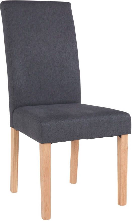 Home affaire Eetkamerstoel Gestoffeerde stoel met massief houten poten