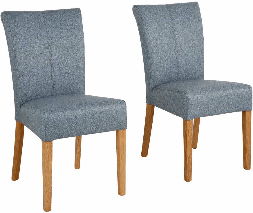 Home affaire Eetkamerstoel Queen Polsterstoel BESTSELLER verschillende type bekleding massief houten onderstel (set)